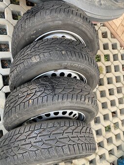 Plechové disky 15” 4x100 a zimní pneu 185/65/R15 - 6