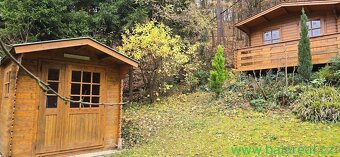 zahradní 2 chatky u lesa Jundrov Brno , zahrada 786 m2 , par - 6
