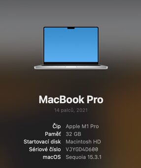 Macbook Pro M1 2021, 14", 32Gb, 1TB SSD - 6