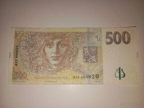 BANKOVKA 500 KČ, 2009, SBĚRATELSKÉ SÉRIOVÉ ČÍSLO - 6