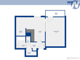 Pronájem bytu 1+kk, 48 m2, Vacov - 6