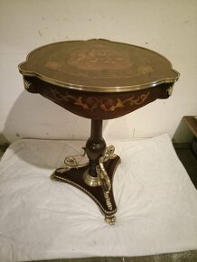 Starožitný intarzovaný stolek - 6