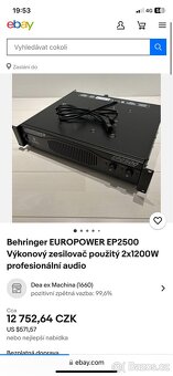 Zesilovač behringer europower ep2500 +bedna SKB orange - 6