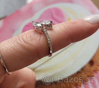 Nový dámský stříbrný prstýnek prsten 925 otevřený - 6