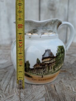 Starožitná porcelánová konvička, Margitsziget. - 6