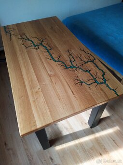 Dubový stůl s blesky - 6