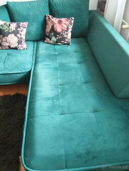 Sedací rohová souprava Tesoro zelená smaragdová - 6