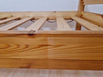 Jednolůžková dřevěná postel - 6