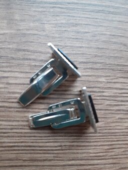 Stříbrné manžetové knoflíčky s hematitem-nenošené - 6