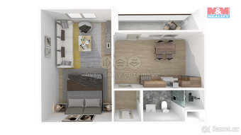 Pronájem bytu 2+kk, 41 m², Dnešice - 6