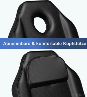 Kosmetické, tetovací masážní lehátko polohovací se stoličkou - 6