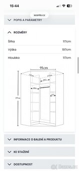 Rohová skříň s nástavcem - 6