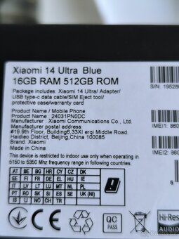 XIAOMI 14 Ultra 16/512 - 6