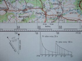 Vojenská tajná mapa Podbořany vojenský újezd Doupov - 6