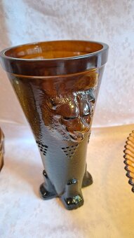 RETRO JANTAROVÉ SKLO UNION ŘÍMSKÁ ČÍŠE - 6