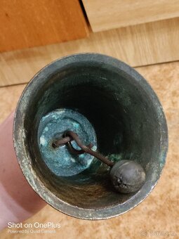 Prvorepublikový bronzový zvon ze starého kupeckého obchodu - 6