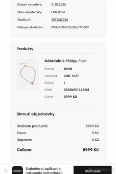 Nádhrdelník Philipp Plein - Rocked Heart - 6