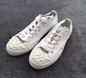 Tenisky Converse-pearls wedding edition - 6