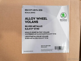 Nové orig. alu disky Škoda Kamiq, Scala 6,5x17 5x100 - 6