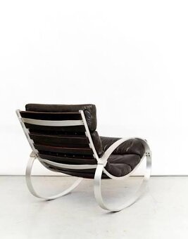 Hans Kaufeld / Designové houpacího křeslo kožené Relaxační. - 6