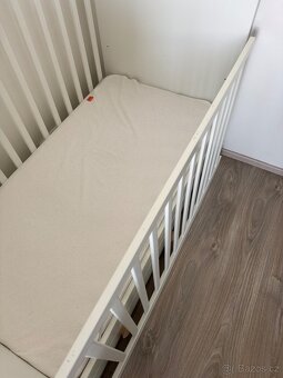 Postýlka GONATT včetně matrace a zábrany - 6