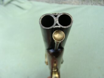 Perkusní dvouhlavnová pistole cal. 44 - v super stavu - 6