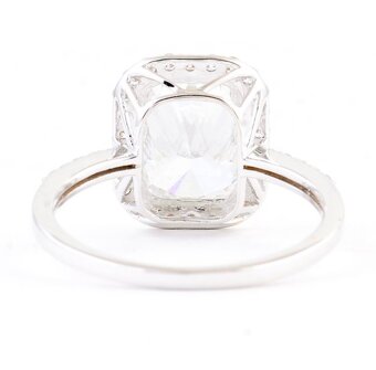 Prsten z bílého 14K zlata s laboratorním 2,97 ct diamantem - 6