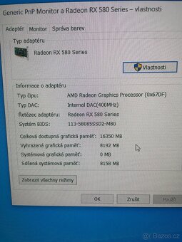 Herní PC- AMD RYZEN 5 2400G/RAM 16GB DDR4/RX 580 8GB/SSD - 6