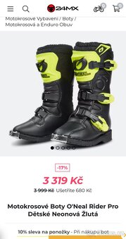 Motokrosové boty O’Neal pro rider vel. 36 dětské - 6
