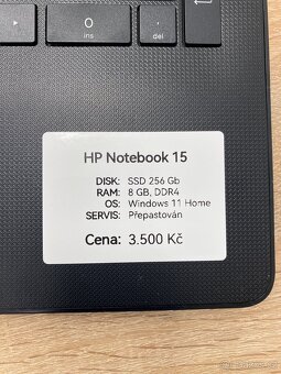 HP Notebook 15, SSD 256 Gb & 8 Gb RAM | TOP stav - 6