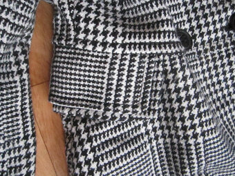 Černobílý kabát zn. Orsay, vel. S/36, perfektní stav - 6