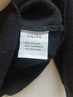 Dámský sytě černý kašmírový svetr, vel. L - 6