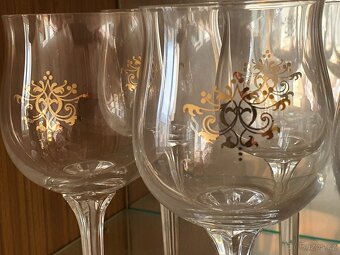 zlacené sklenice 4 sady ČSSR - 6