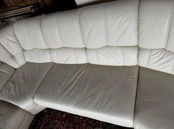 Rohová kožená sedací souprava, 3302 - 6
