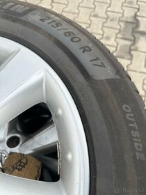 Kompl alu Nissan 5x114,3r17+215/60r17 letní Michelin - 6