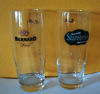 SKLENĚNÉ pivní půllitry, třetinky... - 6