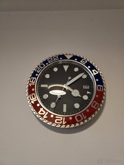 Nástěnné hodiny Rolex (Red-blue) - 6