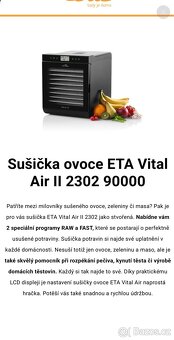 Sušička ovoce ETA vital air 2 - 6