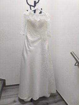 Svatební šaty s vlečkou vel. 36/38 - 6