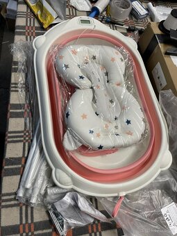 Dětská vanička skládací růžová - 6