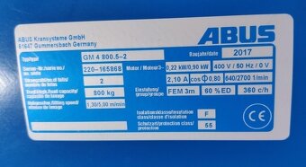 stlpový žeriav Abus LS 800 kg - 3 m r. 2017 - 6