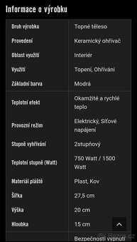 Nový elektrický ohřívač Eurom retro PTC - 6