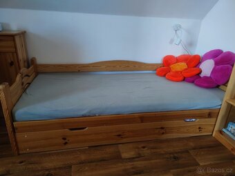 Studentský rohový stůl masiv borovice - 6