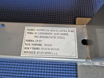 Posilovací bench lavice s dvouruční činkou a zavážíma - 6
