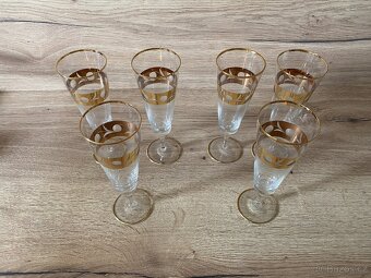 sklenice na sekt flétny na šampaňské retro sklo - 6