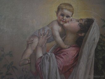 Obraz svatý motiv, malba Karel Medlík 20.9.1860 Nová Paka - 6