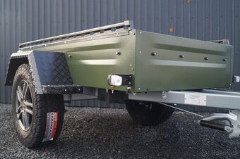 Kvalitní OFFROAD Přívěsný Vozík Valník 1t Zelený Böckmann - 6