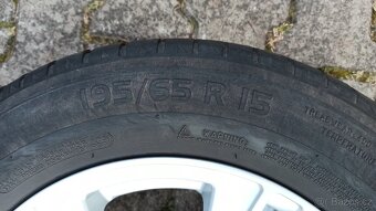 Alu kola 6,5x15 ET38 + letní pneu 195/65-15´´ - 6