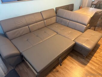 Kožená sedačka, kuchyňský stů, židle a lavice - 6