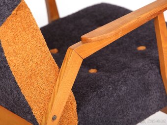 Velké retro křeslo "Ušák" po celkové renovacvi. - 6